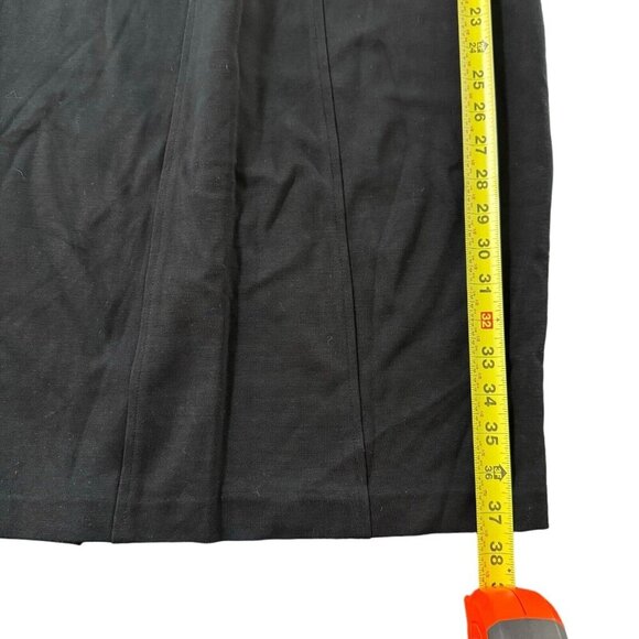 VTG Y2K Cache Contour Fitted Dress Ruffle Short Sleeve Turtleneck Knee Length 12 - Picture 16 of 16